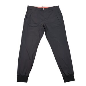 Redvanly Halliday Joggers Mens Large Black Golf Pants Cuffed Stretch Athletic